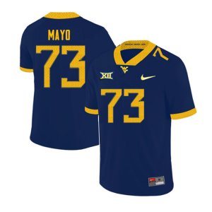 Men's West Virginia Mountaineers NCAA #73 Chris Mayo Navy Authentic Nike Stitched College Football Jersey ZP15Q51VJ